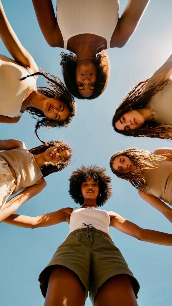 The ThinkLab circle of women outdoors